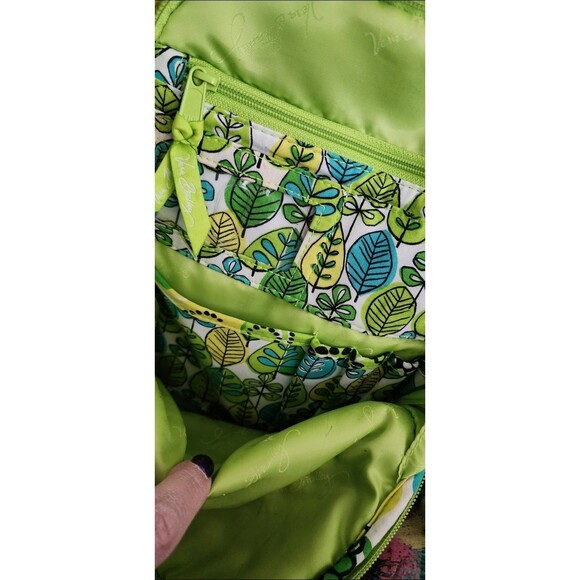Rare VERA BRADLEY Limes Up Retired BACKPACK Green/Yellow Lg Laptop Bookbag HTF